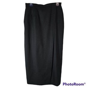 Vintage Jacqueline Farrer Black Wrap around Skirt